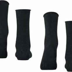 FALKE Happy 2-Pack Zacht Zonder Motief Versterkt Hoogwaardig Mid-rise Robuust Ademend Dekkend Set Katoen Multipack Blauw Dames Sokken - Maat 35-38 -Beenmode Winkel 550x434