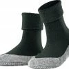 FALKE Cosyshoe Slofsokken Comfortabel Warm Winter Antislip Ondoorzichtig Zacht Mid-rise Met Vilten Zool Zonder Motief Met Noppen Merinowol Groen Dames Sokken - Maat 37-38 -Beenmode Winkel 550x436 1