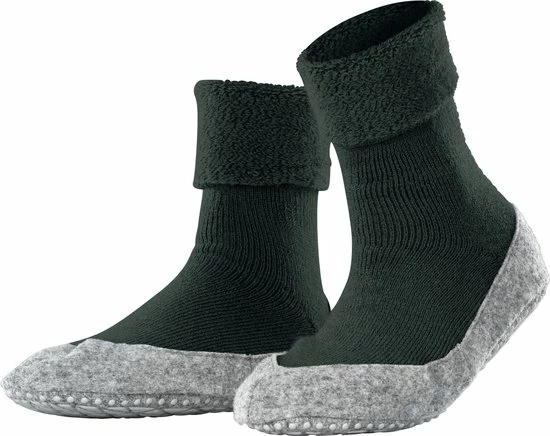 FALKE Cosyshoe Slofsokken Comfortabel Warm Winter Antislip Ondoorzichtig Zacht Mid-rise Met Vilten Zool Zonder Motief Met Noppen Merinowol Groen Dames Sokken - Maat 37-38 3 FALKE Cosyshoe Slofsokken Comfortabel Warm Winter Antislip Ondoorzichtig Zacht Mid-rise Met Vilten Zool Zonder Motief Met Noppen Merinowol Groen Dames Sokken - Maat 37-38