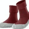 FALKE Cosyshoe Slofsokken Comfortabel Warm Winter Antislip Ondoorzichtig Zacht Mid-rise Met Vilten Zool Zonder Motief Met Noppen Merinowol Rood Dames Sokken - Maat 37-38 -Beenmode Winkel 550x437