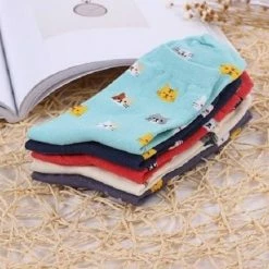 Merkloos Sokken Met Kattenkopjes Kleur Donkerblauw Unisex Kat - Kattensokken Maat 36-41 -Beenmode Winkel 550x439 1