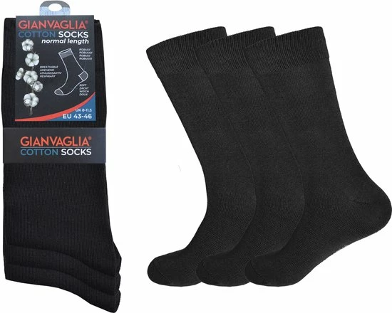 Merkloos Sokken Unisex - 12 Paar - Zwart - Maat 43-46 | Dames Sokken | Heren Sokken 3 Merkloos Sokken Unisex - 12 Paar - Zwart - Maat 43-46 | Dames Sokken | Heren Sokken