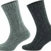 Merkloos Alpaca Sokken | GoWith | 2 Paar | Unisex | Heren | Dames | Gezellige Wollen Sokken | Gemaakt Van Extra Dik Alpaca Garen | Gebreide Sokken Voor Heren En Dames | Valentijn Cadeau | Maat: 43-46 | Kleur: Grijs En Antraciet | 3094 -Beenmode Winkel 550x454 3
