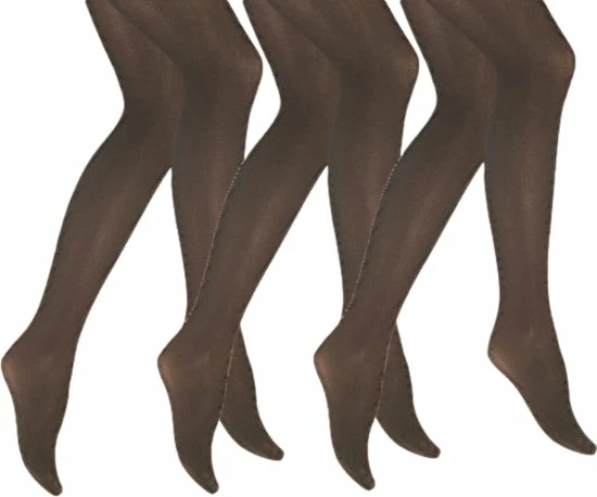 Merkloos 3 Pack - Iris Panty - 60 Denier - Bruin - Maat 40-42 3 Merkloos 3 Pack - Iris Panty - 60 Denier - Bruin - Maat 40-42