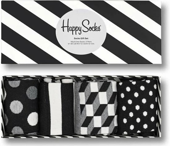 Happy Socks HSXCBW09-9150 4-Pack Classic Black White Q3-22 4 Happy Socks HSXCBW09-9150 4-Pack Classic Black White Q3-22 - Afbeelding 2