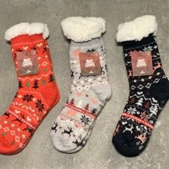 Christmas Socks By Apollo Grey One Size (36-41) Kerstsokken -Beenmode Winkel 550x479 2