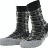 FALKE Cosyshoe Checked Dames Pantoffels - Grijs - Maat 37-38 -Beenmode Winkel 550x495 1