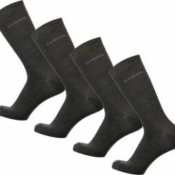 Bamboe Sokken | Anti-zweet Sokken | Naadloze Sokken | 4 Paar - Antraciet | Maat: 43-45 | Merk: Bamboosa