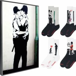 MuseARTa Banksy Graffiti - Gift Box With 4 Pairs Of Socks - Maat 36-40