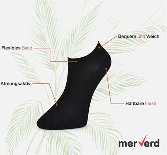 Merkloos Bamboe Sokken, Sneaker Sokken, Dames En Heren, Kort, Antibacterieel, 6 Paar, 39-42, Zwart 3 Merkloos Bamboe Sokken, Sneaker Sokken, Dames En Heren, Kort, Antibacterieel, 6 Paar, 39-42, Zwart