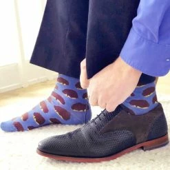 Merkloos Bossche Bol Sokken - Donkerblauw - Maat 41-45