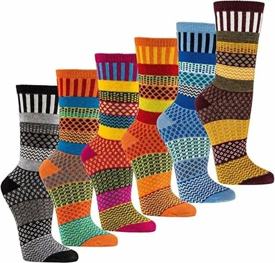 SOCKS4FUN "Multi Kleuren" Wollen Sokken. 35-38. 2 Paar 3 SOCKS4FUN "Multi Kleuren" Wollen Sokken. 35-38. 2 Paar