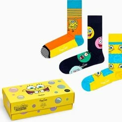 Happy Socks Sponge Bob Giftbox - Maat 36-40 -Beenmode Winkel 550x529 2
