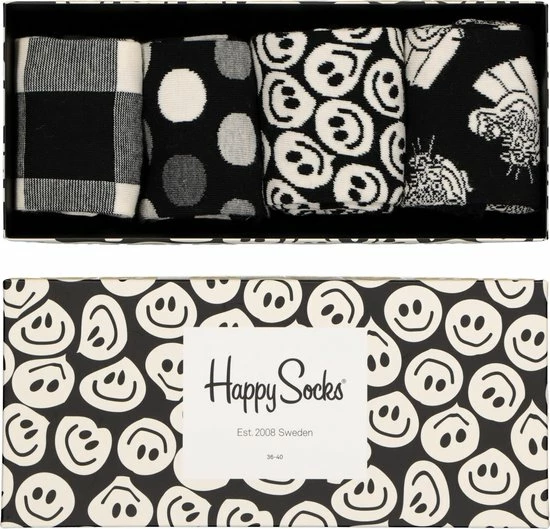 Happy Socks Black & White Giftbox - Maat 36-40 5 Happy Socks Black & White Giftbox - Maat 36-40 - Afbeelding 3