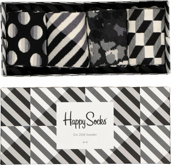 Happy Socks Seasonal Black & White Giftbox - Maat 36-40 8 Happy Socks Seasonal Black & White Giftbox - Maat 36-40 - Afbeelding 6