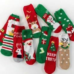 GrandSock Kerst Sokken - 3 Paar - Dames - Fluffy - Warm - Marry Christmas - 36-40 -Beenmode Winkel 550x532 5
