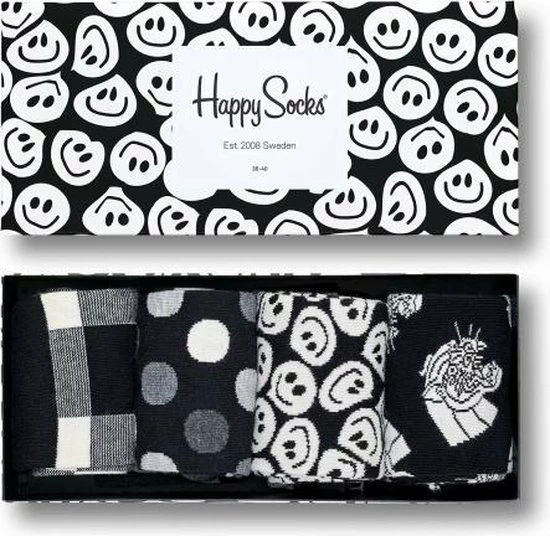 Happy Socks Black & White Giftbox - Maat 36-40 9 Happy Socks Black & White Giftbox - Maat 36-40 - Afbeelding 7