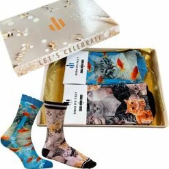 Sock My Feet - Grappige Sokken Dames - 2 Pack - Maat 36-38 - Sokken Giftbox - Funny Socks - Vrolijke Sokken - Katten Sokken - Cat Socks- Gekke Sokken - Grappige Cadeaus