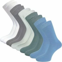 10 Paar Damessokken - SQOTTON - 100% Katoen - Naadloos - Ocean - Maat 35-38