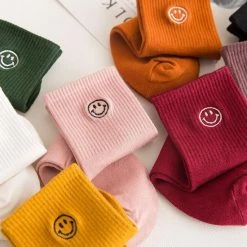 Smiley Socks - Smiling Socks® 7-Pack - Vrolijke Sokken - Naadloos Sokken - Leuke Sokken - Maat 35-43 - Hardloopsokken - Kleurvol -Beenmode Winkel 550x550 130