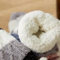 Merkloos Gebreide Wollen Huissokken | Dames | Heren | Thermosokken | Alpaca Wol | Maat 36-45 | One Size | Licht Grijs -Beenmode Winkel 550x550 229