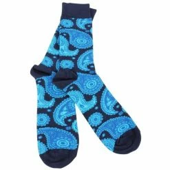 Happy Socks Paisley Sokken - Donkerblauw - Maat 41-46 -Beenmode Winkel 550x550 48