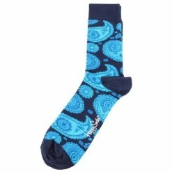 Happy Socks Paisley Sokken - Donkerblauw - Maat 41-46 -Beenmode Winkel 550x550 49