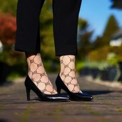 Bonnie Doon Dames Geruite Panty Kniekousen Zwart Maat 36/42 - Knie Kousen 20 Denier - Ruitjes - Ruiten - Print - Uitstekend Draagcomfort - Bonnie Doon Knee High - Kniesokken - Zakt Niet Af - OEKO-TEX - Black - BP221801 -Beenmode Winkel 550x550 61