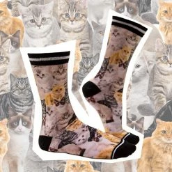 Sock My Feet - Grappige Sokken Dames - 2 Pack - Maat 36-38 - Sokken Giftbox - Funny Socks - Vrolijke Sokken - Katten Sokken - Cat Socks- Gekke Sokken - Grappige Cadeaus -Beenmode Winkel 550x550 93