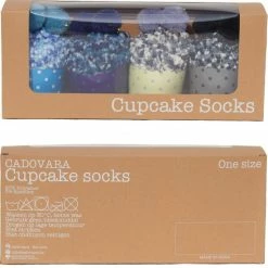 Cadovara Cupcake Sokken - Fluffy Huissokken - Zachte Bedsokken - One Size - Cadeauverpakking - Lichtblauw/Donkerblauw/Grijs/Zwart -Beenmode Winkel 550x554 2