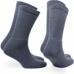 Norfolk - 2 Paar - Stretch+ Wollen Extra Brede - Oedeemvriendelijke Warme Sokken - Grijs - Maat 39-42 - Peter