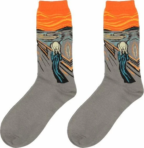 Merkloos Leuke Sokken, De Schreeuw, Kunst Sokken, Art Socks ,Edward Munch 3 Merkloos Leuke Sokken, De Schreeuw, Kunst Sokken, Art Socks ,Edward Munch