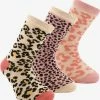 Scapino 3 Paar Dames Sokken Met Luipaardprint - Roze - Maat 39/42 -Beenmode Winkel 550x571 1