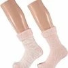Apollo 2-Pak Dames Bedsokken/huissokken Roze/wit Maat 36-41 -Beenmode Winkel 550x577 1