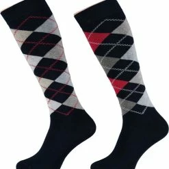 Modal Fashion Kniekousen | 2-Paar | Multi Navy Blauw | Maat 43/46 | Kniekousen Heren | Kniekousen | Lange Kousen | Kniekousen Maat 43 46 | Apollo