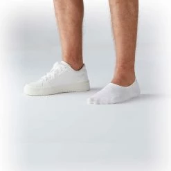 Merkloos Witte No Show Sneakersokken - Maat 39/42 - 8 Paar - Onzichtbare Sneakersokken - Anti-slip Hak -Beenmode Winkel 550x585 1
