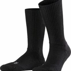 FALKE Walkie Ergo Ademend Hoge Kwaliteit Verwarmend Thermo Met Elastiek Warme Dikke Trekking Hoog Lang Merinowol Zwart Unisex Sokken - Maat 39-41