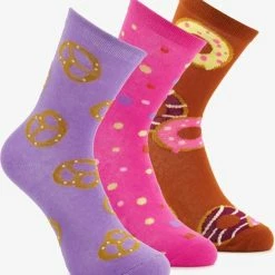 Scapino 3 Paar Dames Sokken Met Donuts - Roze - Maat 35/38