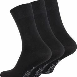 Clark Crown® 3 Pack Clark Crown | Bamboo Socks | Bamboo Sokken | Zwart | 43-46 | 3 Stuks