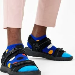 Happy Socks - Sneaker Sok - Big Dot Blauw - Maat 36-40 -Beenmode Winkel 550x604