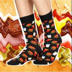 Happy Socks Sokken Met Print Hamburger Sock - Maat 36-40 -Beenmode Winkel 550x604 3
