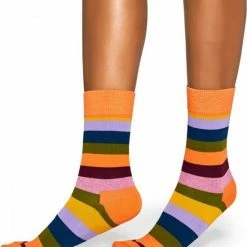 Happy Socks Stripes Orange - Multi - Maat 36-40 -Beenmode Winkel 550x608