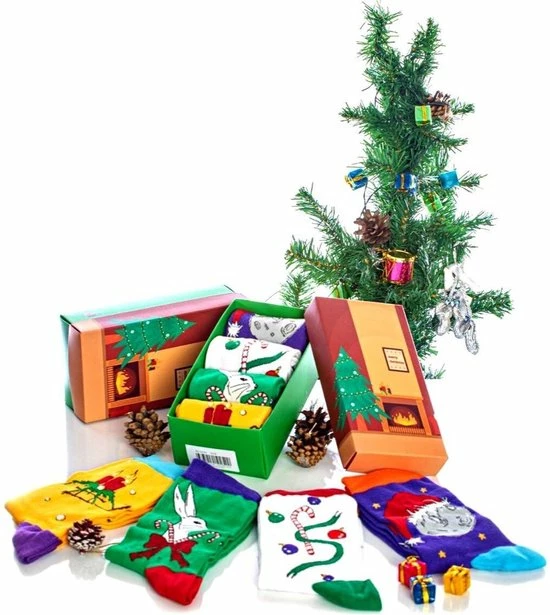 Merkloos Shiva Mode Kerst Nieuwjaar Kleurrijk Sokken Giftbox V2 | 4 Pack | Maat 36-40 | Vrolijke Ontwerp | Naadloos | Gift - Cadeau 6 Merkloos Shiva Mode Kerst Nieuwjaar Kleurrijk Sokken Giftbox V2 | 4 Pack | Maat 36-40 | Vrolijke Ontwerp | Naadloos | Gift - Cadeau - Afbeelding 4