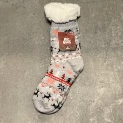Christmas Socks By Apollo Grey One Size (36-41) Kerstsokken