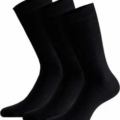 Sokken Van Biologisch Katoen | Zwart | Maat 43/46 | 3-Paar | Biologisch | Zwarte Sokken | Sokken Maat 43 46 | Heren Sokken | Apollo