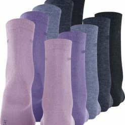 Esprit Solid-Mix 5 Pack Versterkte Zonder Met Patroon Ademend Dun Eenkleurig Duurzaam Biologisch Katoen Multipack Veelkleurig Dames Sokken - Maat 36-41 -Beenmode Winkel 550x627 1