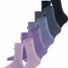 Esprit Solid-Mix 5 Pack Versterkte Zonder Met Patroon Ademend Dun Eenkleurig Duurzaam Biologisch Katoen Multipack Veelkleurig Dames Sokken - Maat 36-41 -Beenmode Winkel 550x628 3