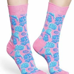Happy Socks Under The Sea Sokken - Roze/Blauw - Maat 36-40 -Beenmode Winkel 550x634 1