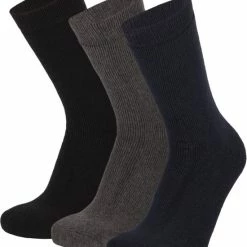 Thermosokken Kinderen | Blauw/Grijs/Zwart | Maat 31/34 | Wintersokken Kind | Dikke Sokken Kinderen | Warme Sokken Kinderen | Apollo