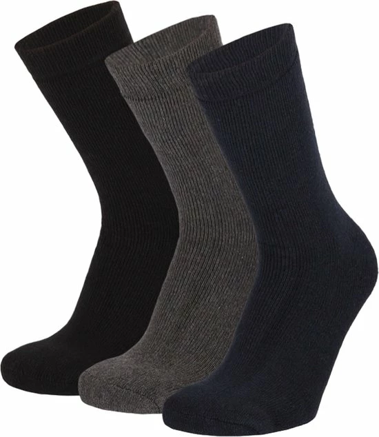 Thermosokken Kinderen | Blauw/Grijs/Zwart | Maat 31/34 | Wintersokken Kind | Dikke Sokken Kinderen | Warme Sokken Kinderen | Apollo 3 Thermosokken Kinderen | Blauw/Grijs/Zwart | Maat 31/34 | Wintersokken Kind | Dikke Sokken Kinderen | Warme Sokken Kinderen | Apollo
